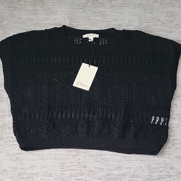 Elan Tops - Elan Black Knit Top